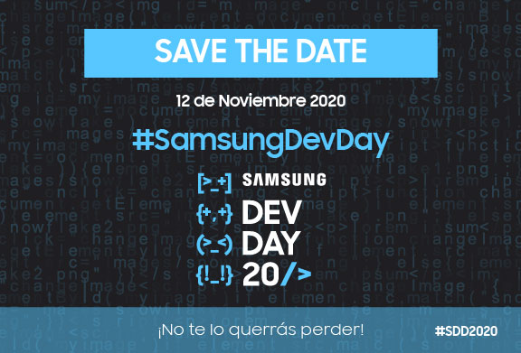 El próximo 12/11 tienes una cita virtual en el Samsung Dev Day ¡no te lo pierdas!
